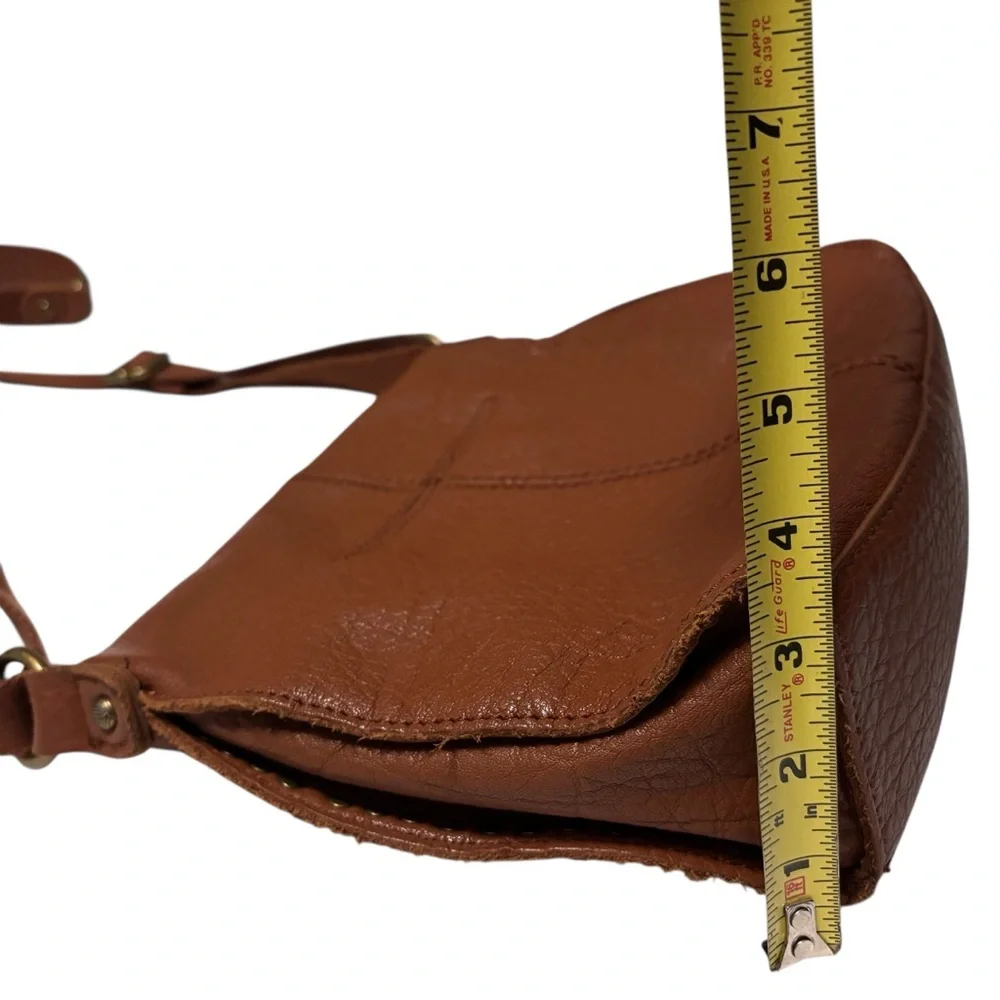 The Sak Brown Leather Crossbody Shoulder Bag Beautiful Cognac Pebbled Leather - Picture 15 of 15